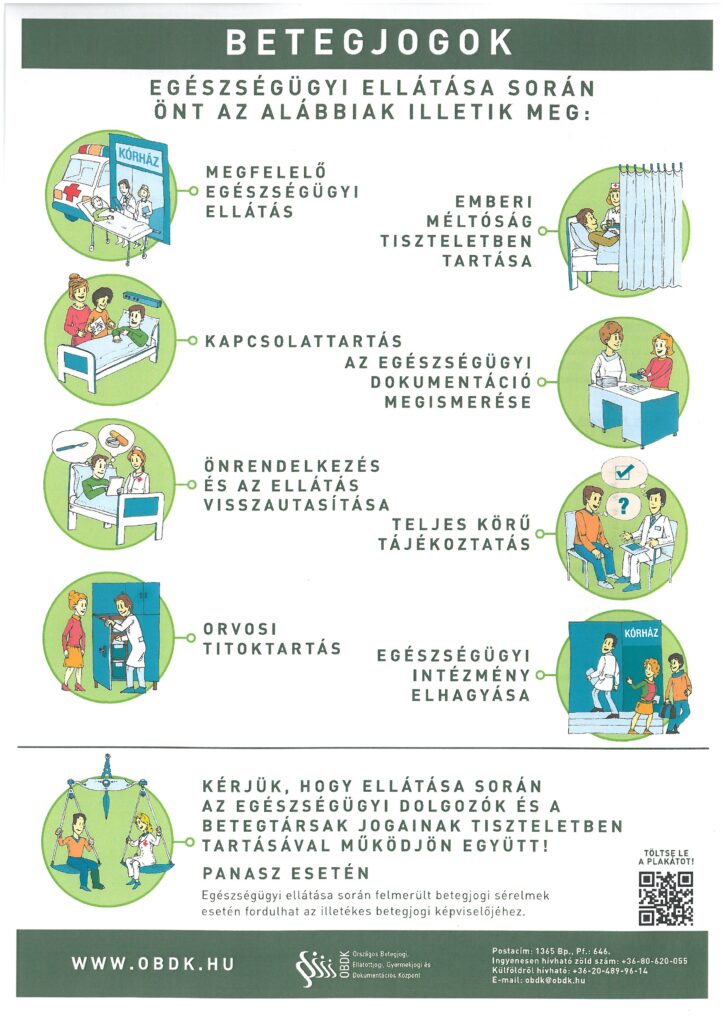 DUNAÚJVÁROSI SZENT PANTALEON KÓRHÁZ-RENDELŐINTÉZET - Betegjogok